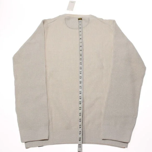 Brax NWT Rick Waffle Knit Pullover Sweater Size Large in Ivory Cotton Blend